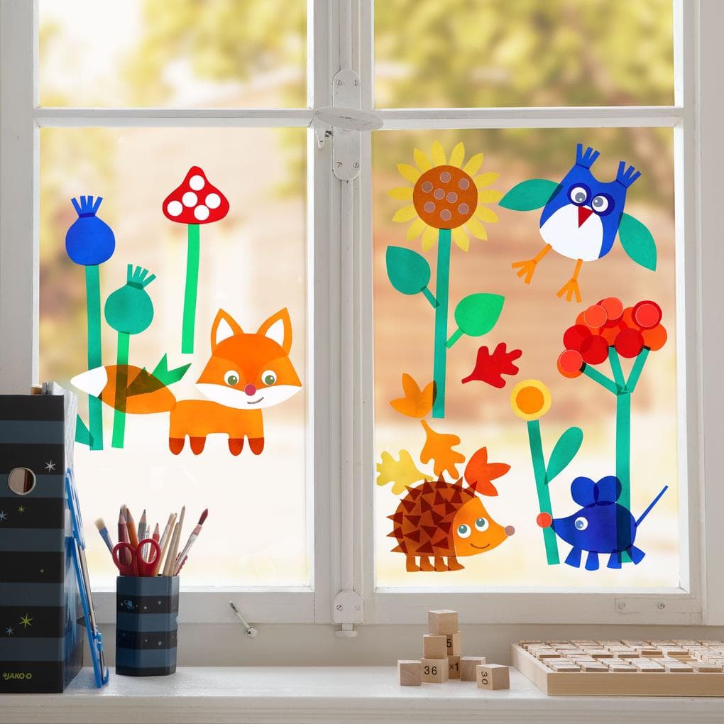 Bastelset - Fensterbild Hallo, Waldtiere!