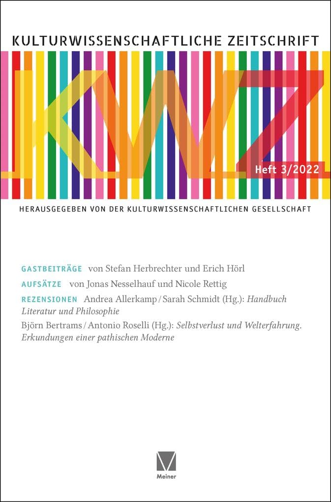 Kulturwissenschaftliche Zeitschrift 2022/3