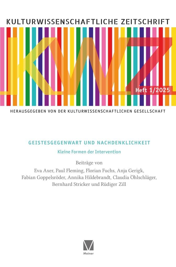 Geistesgegenwart und Nachdenklichkeit
