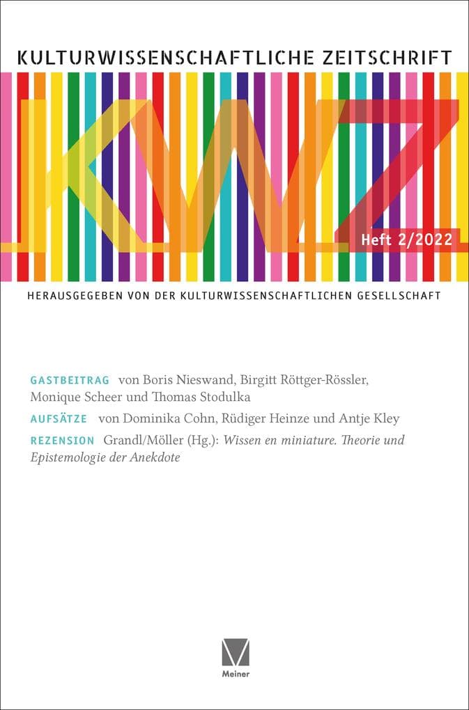 Kulturwissenschaftliche Zeitschrift 2022/2