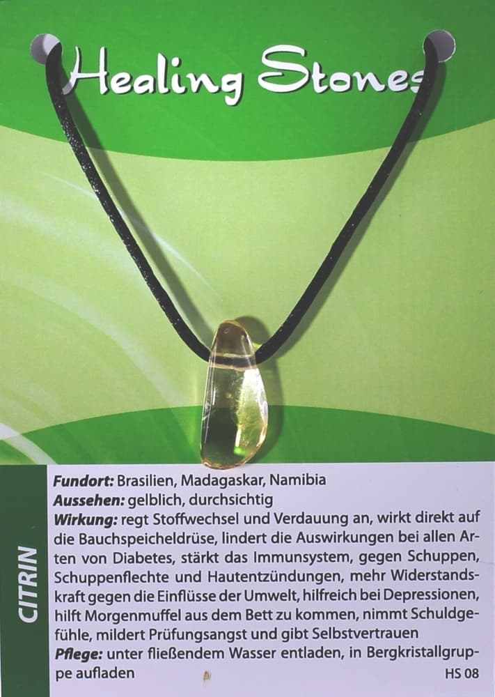 Citrin Maxicard Healing Stones, R143-08