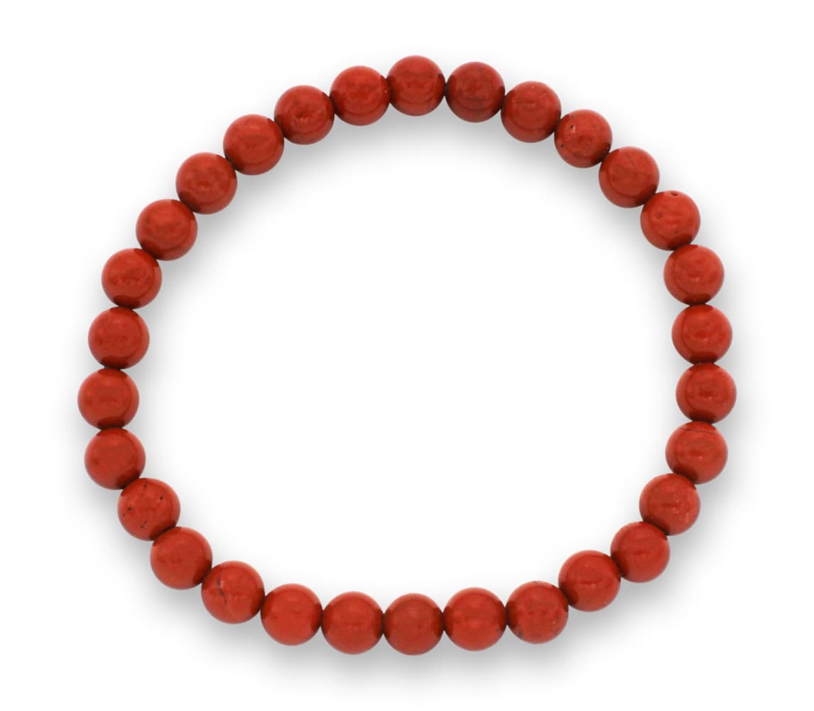 Jaspis, rot Edelsteinarmband 6mm, J749-07