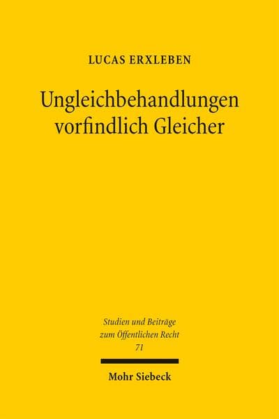 Ungleichbehandlungen vorfindlich Gleicher