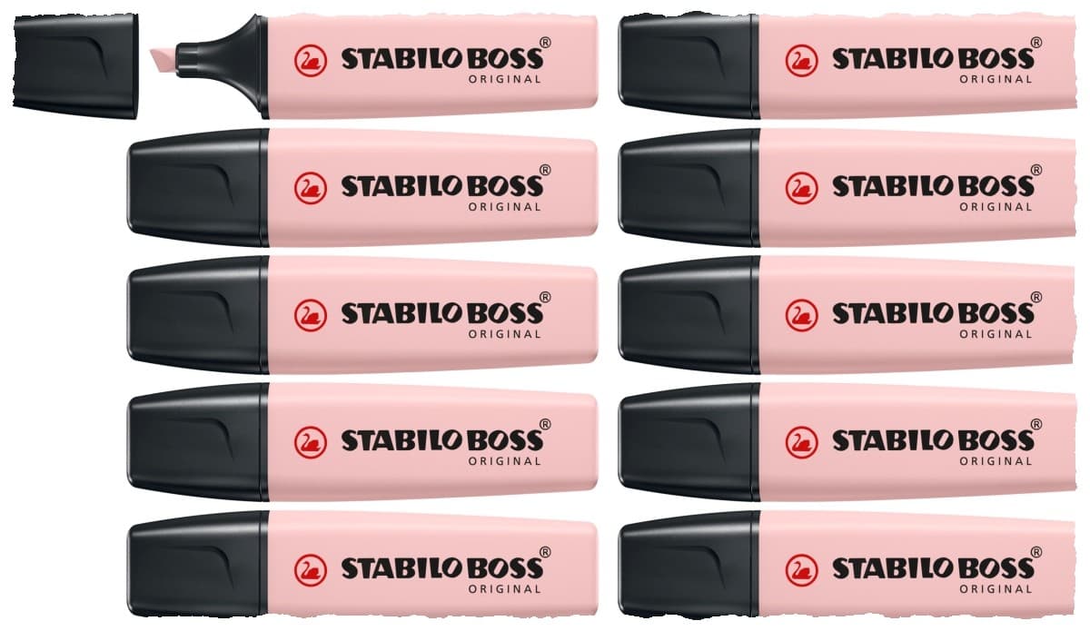 STABILO Textmarker - BOSS ORIGINAL NatureCOLORS Wildflower, 10er Set - rouge