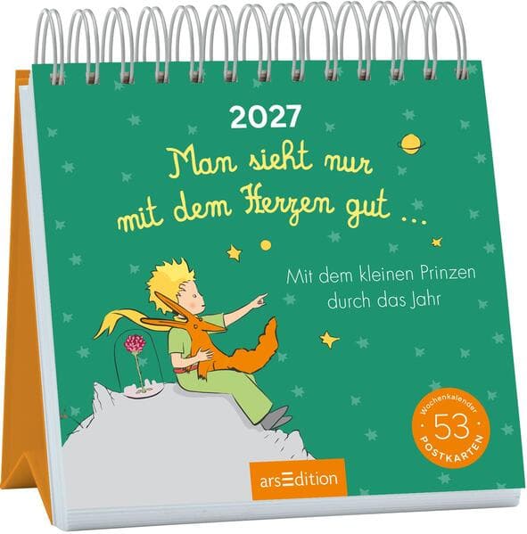 Postkartenkalender Man sieht nur mit dem Herzen gut ... 2027