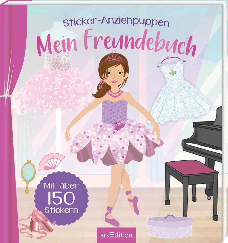 Sticker-Anziehpuppen - Mein Freundebuch (Ballerina)