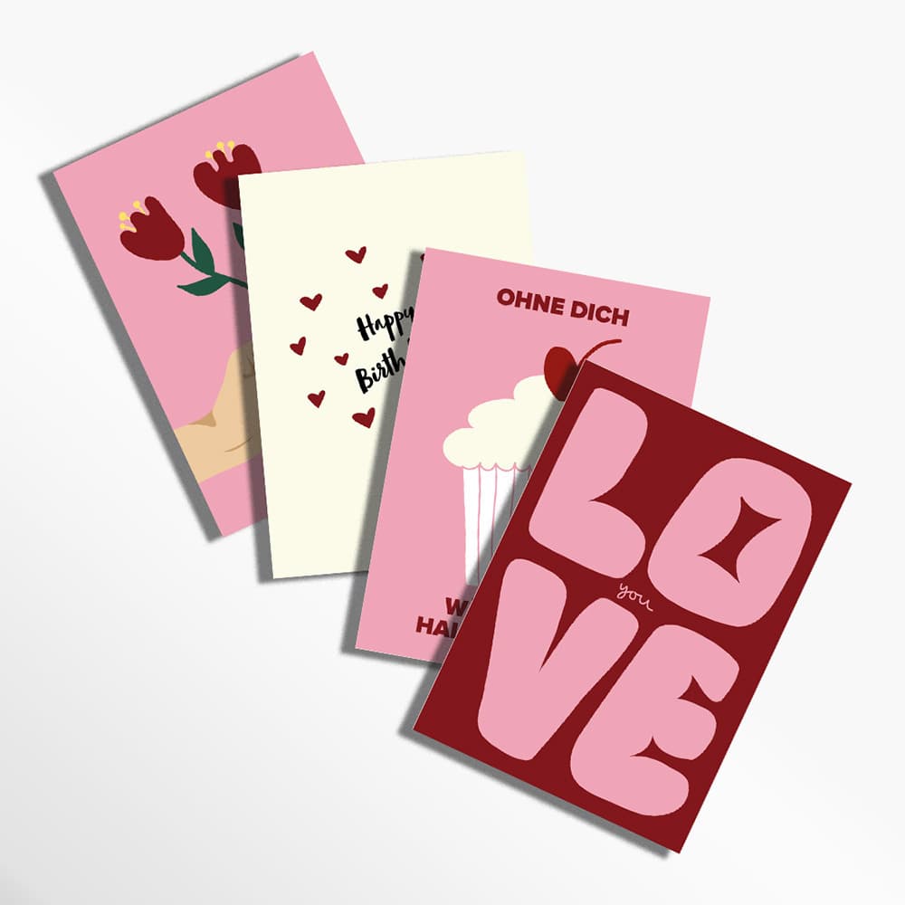 Grußkarten-Set: Liebe