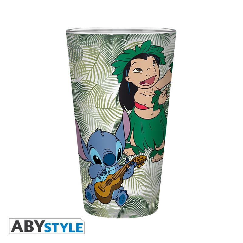 DISNEY - Large Glass - 400ml - Lilo & Stitch