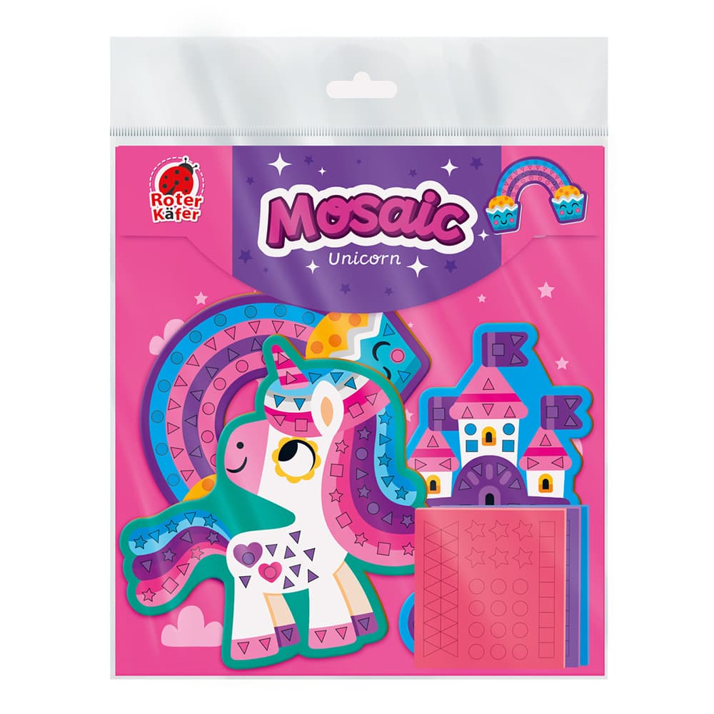 Kreativ-Set Roter Käfer Soft-Mosaik Ein Einhorn RK8010-08