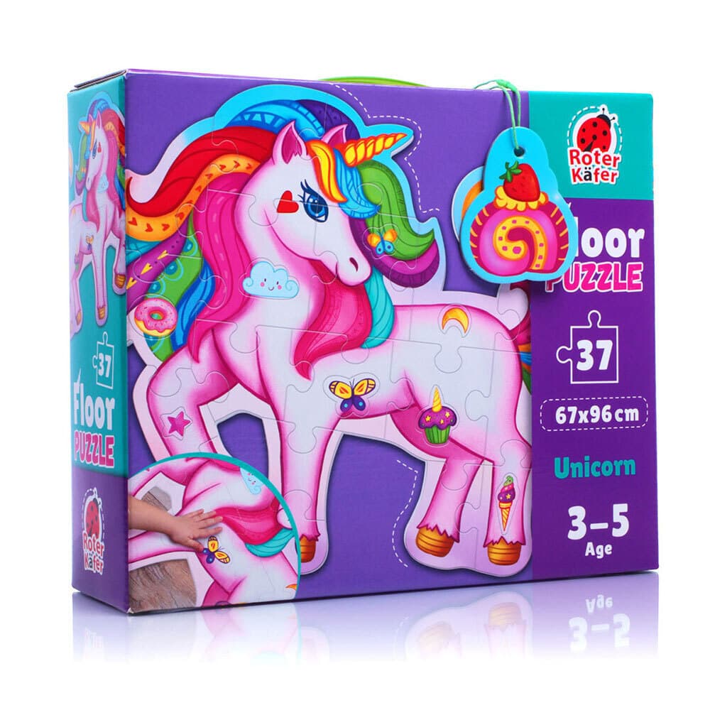 Puzzle Roter Käfer Bodenpuzzle Ein magisches Einhorn RK7010-03