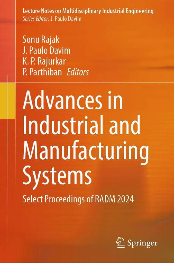 Advances in Industrial and Manufacturing Systems