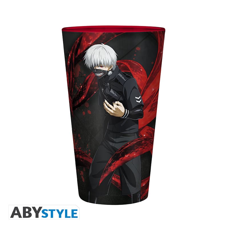 TOKYO GHOUL - Large Glass - - Kaneki & Mask - box*