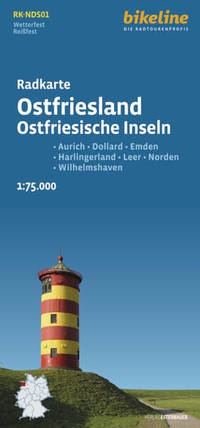 Radkarte Ostfriesland Ostfriesische Inseln
