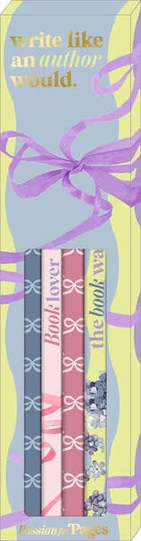 Bleistift-Set mit Sprüchen - write like an author would.