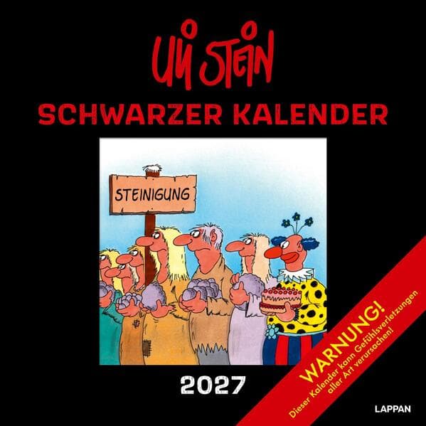 Uli Stein Schwarzer Kalender 2027: Monatskalender für die Wand