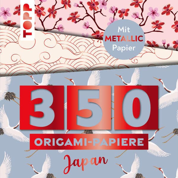 350 Origami-Block Japanische Motive