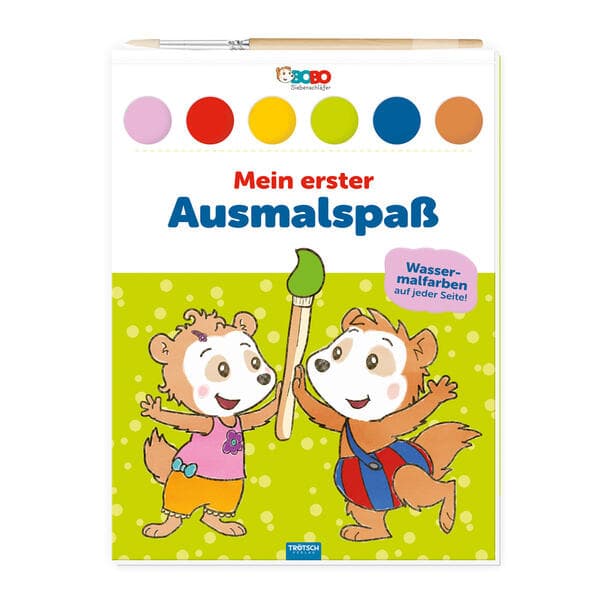 TRÖTSCH - Bobo Siebenschläfer Mein erster Ausmalblock Malblock mit Wasserfarben