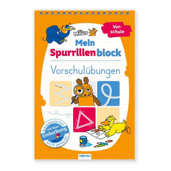 TRÖTSCH - Die Maus Mein Spurrillenblock Vorschulübungen Übungsbuch