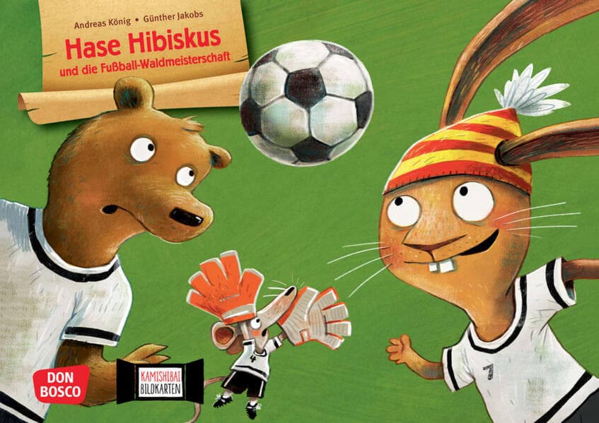 Hase Hibiskus und die Fußball-Waldmeisterschaft. Kamishibai Bildkartenset