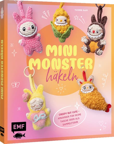 Schlüsselanhänger häkeln: Mini-Monster für Labubu-Fans