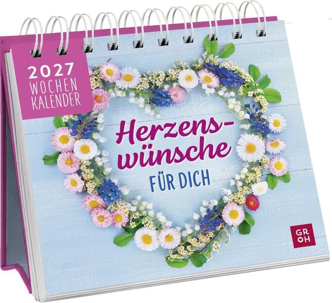 Mini-Wochenkalender 2027: Herzenswünsche für dich
