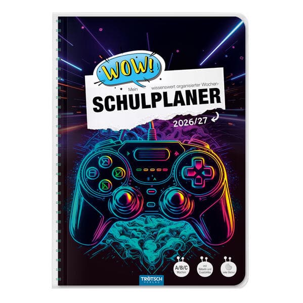 TRÖTSCH - Schulplaner WOW Gaming 26/27