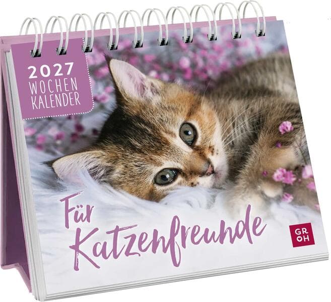 Mini-Wochenkalender 2027: Für Katzenfreunde