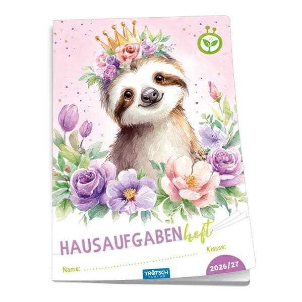 TRÖTSCH - Jahresbezogenes Hausaufgabenheft Grundschule Faultier 26/27
