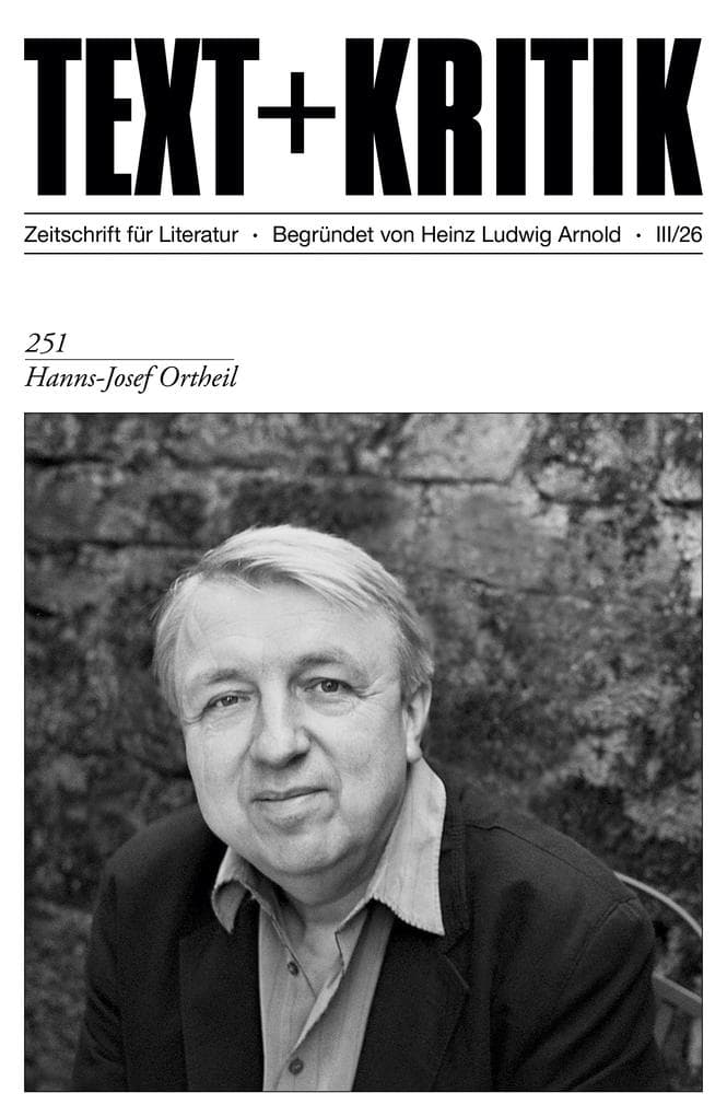 TEXT + KRITIK 251 - Hanns-Josef Ortheil