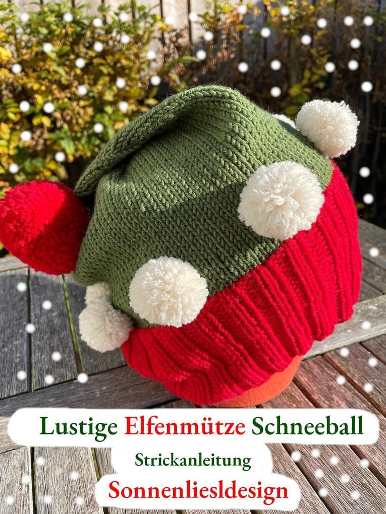 Lustige Elfenmütze Schneeball