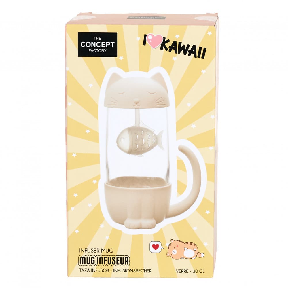 Infusionsbecher Fisch Katze 30cl kawaii
