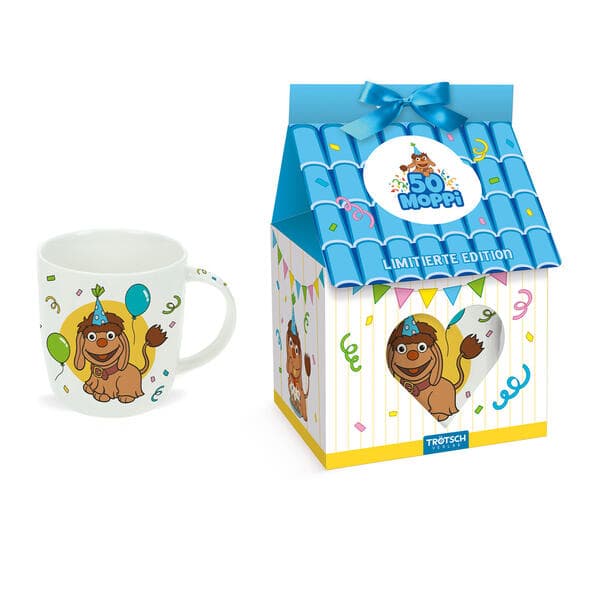TRÖTSCH - Unser Sandmännchen Tasse in Geschenkverpackung Jubiläumstasse Moppi
