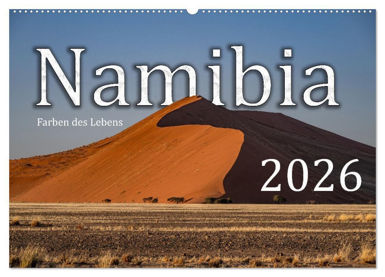 Namibia - Farben des Lebens (Wandkalender 2026 DIN A2 quer), CALVENDO Monatskalender