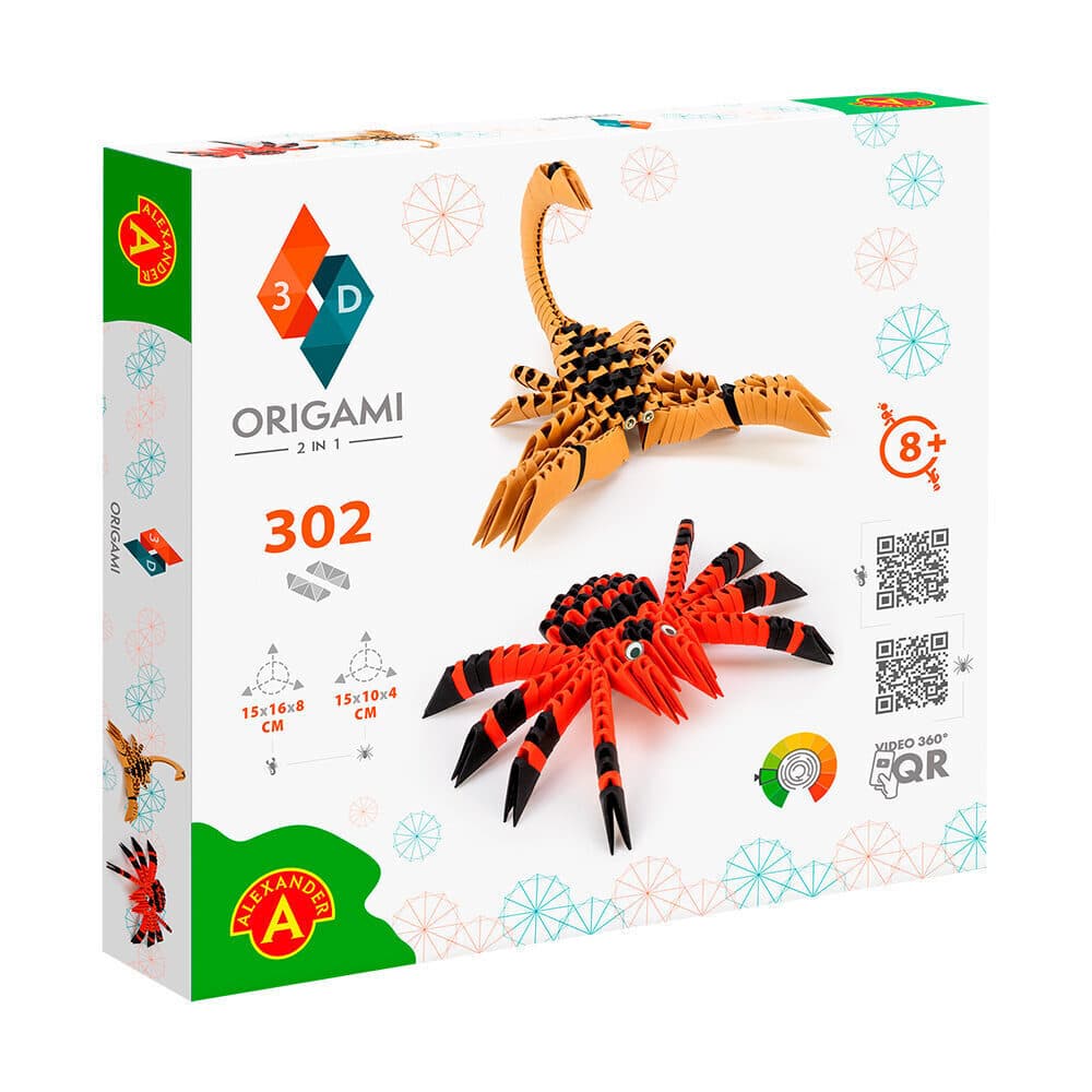 ORIGAMI 3D Spider and Scorpian