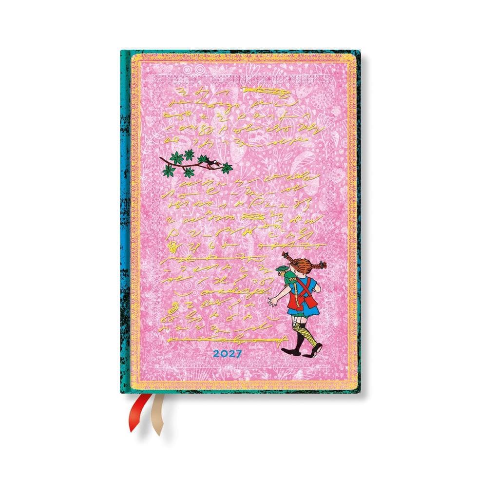 2027 Astrid Lindgren, Pippi Longstocking MIDI Hardcover 12-Month Daily Planner, 416pg, 80gsm by Paperblanks (Embellished Manuscripts Collection)