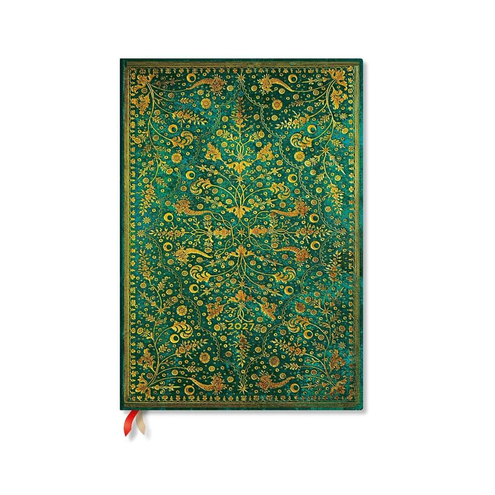 2027 Emerald Flower Grande Vertical Hardcover 12-Month Weekly Planner, 160pg, 100gsm by Paperblanks (Nature's Grace)