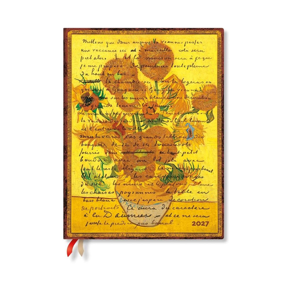 2027 Van Gogh, Sunflowers Ultra Vertical Hardcover 12-Month Weekly Planner, 160pg, 100gsm by Paperblanks (Embellished Manuscripts Collection)