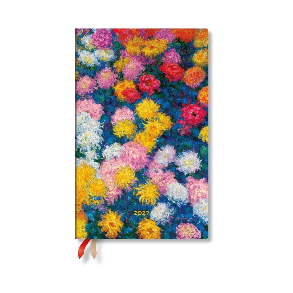 2027 Monet's Chrysanthemums Maxi Vertical Hardcover 12-Month Weekly Planner, 160pg, 100gsm by Paperblanks