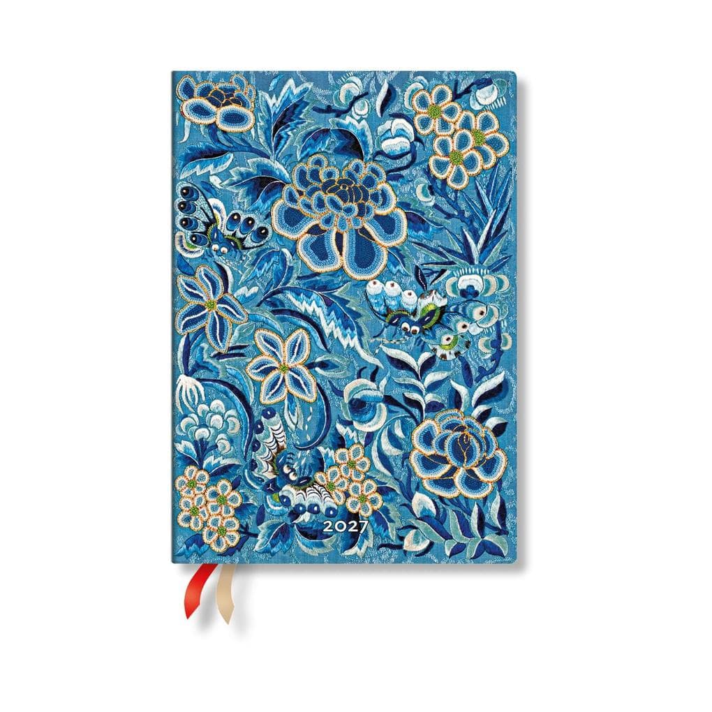 2027 Blue Willow MIDI Horizontal Softcover 12-Month Weekly Planner, 176pg, 100gsm by Paperblanks (Celebrate Hanfu)