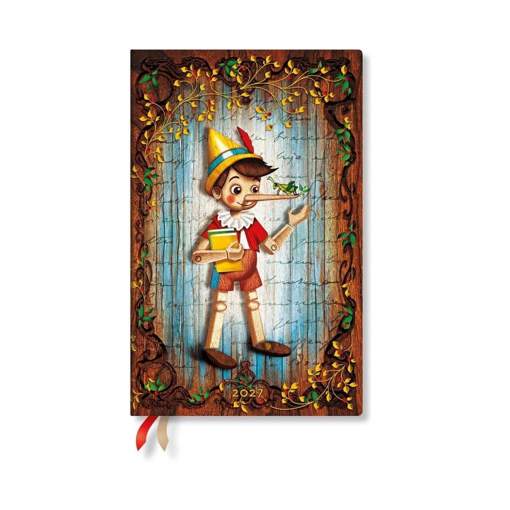 2027 Carlo Collodi, Pinocchio Maxi Horizontal Hardcover 12-Month Weekly Planner, 160pg, 100gsm by Paperblanks (Fairy Tale Collection)