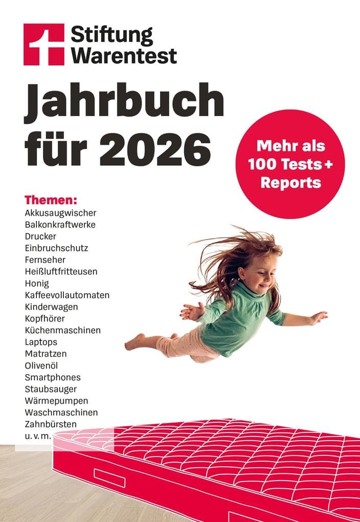 Stiftung Warentest Jahrbuch 2026 - Der Ratgeber für die besten Produkte und die optimale Kaufentscheidung, Überblick über zahlreiche Produkte mit ehrlichen Bewertungen
