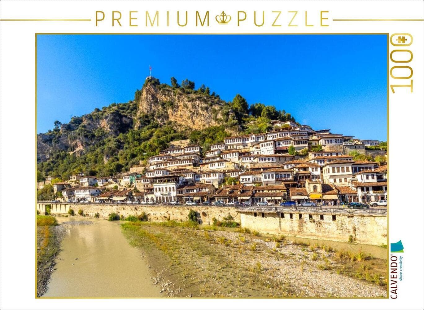 CALVENDO Puzzle Berat - Die Stadt der tausend Fenster | 1000 Teile Lege-Größe 64x48cm Foto-Puzzle für glückliche Stunden