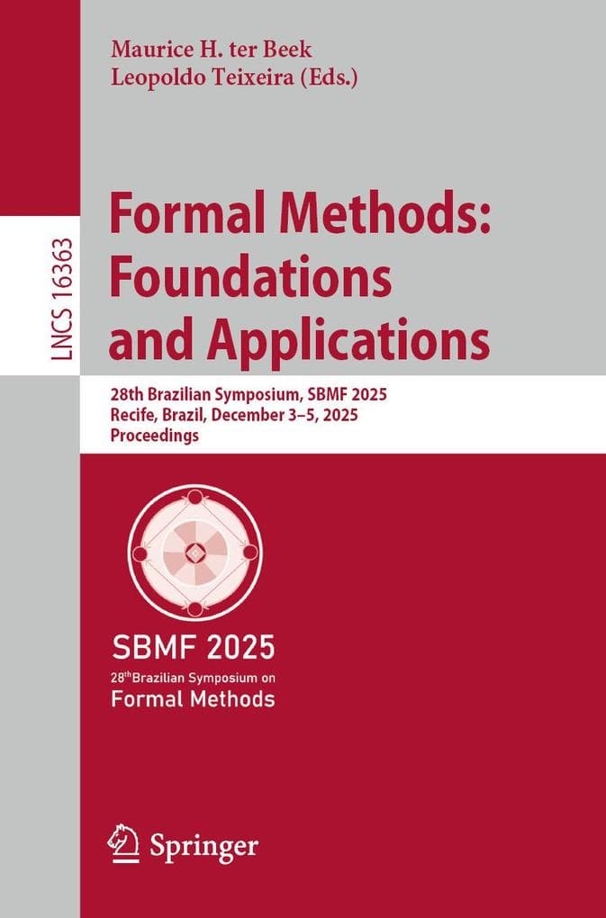 Formal Methods: Foundations and Applications