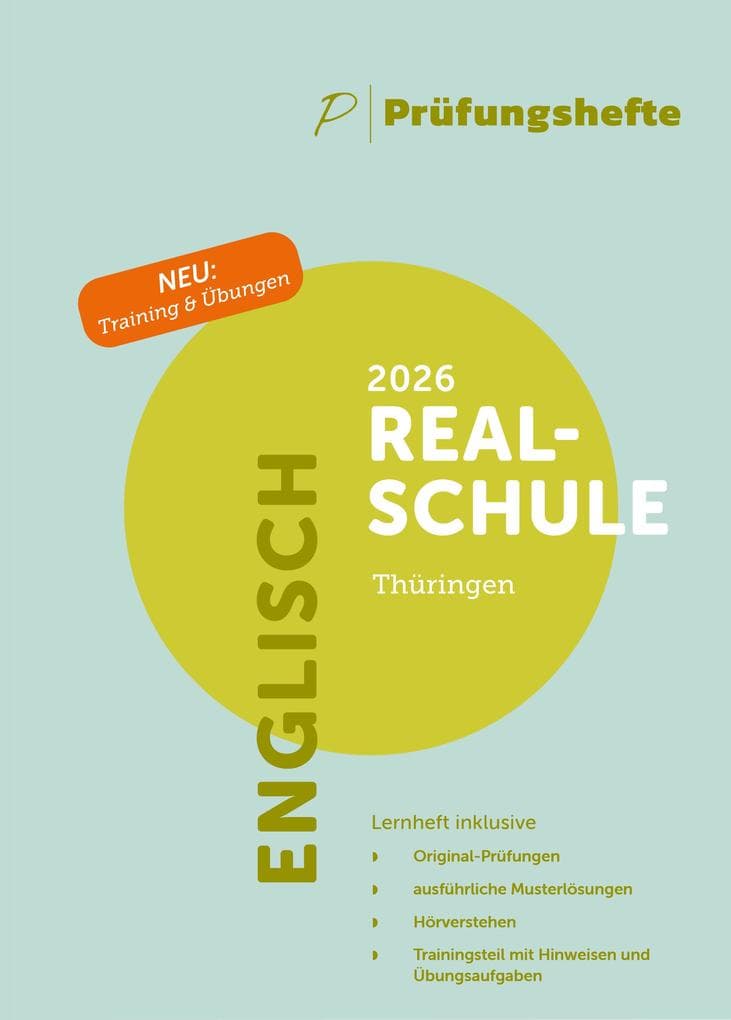 Prüfungsheft & Training - 2026 Englisch Realschule - Thüringen - Original-Prüfungen und Lösungen