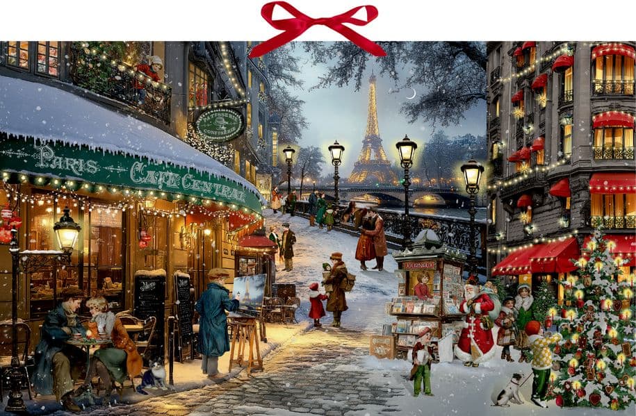 Wand-Adventskalender - Romantische Weihnachten in Paris