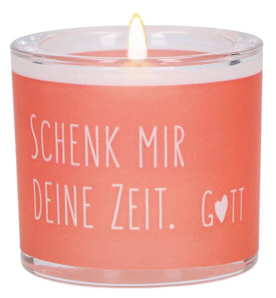 LichtMoment "Timeout" Glas-Windlicht in Orange