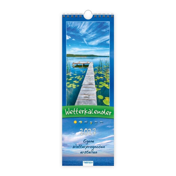 TRÖTSCH - Streifenkalender Wetterkalender 2027 Notizkalender