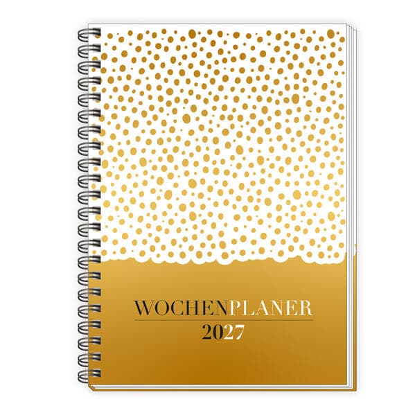 TRÖTSCH - Wochenplaner A5 mit Wire-O Gold 2027