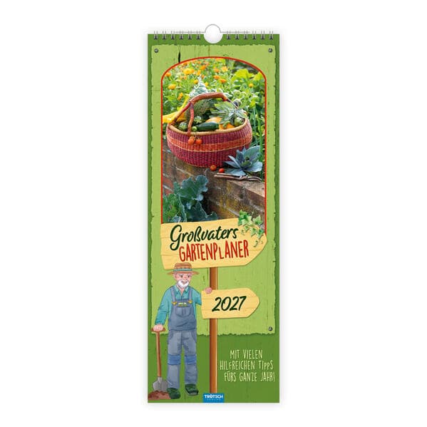 TRÖTSCH - Maxi-Streifenkalender Großvaters Gartenplaner 2027
