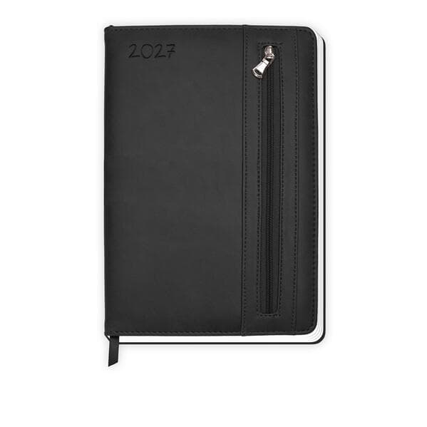 TRÖTSCH - Wochenplaner A5 mit Tasche Schwarz 2027